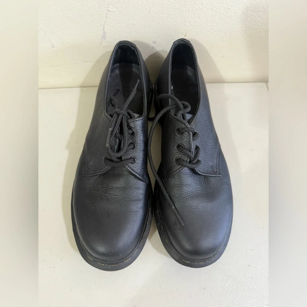 Dr. Martens Black Leather Derby Shoes